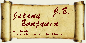 Jelena Banjanin vizit kartica